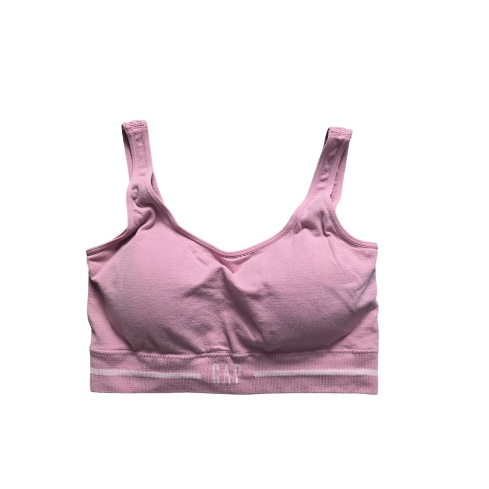 Gap Body Pullover Sports Bra M Womens Padded Wireless Stretch Sports Pink